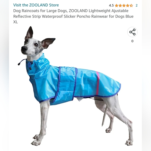 Yellow Zooland Dog Raincoat - Picture 7 of 9